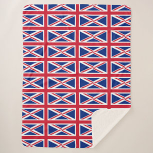 Cobertor Sherpa bandeira britânica