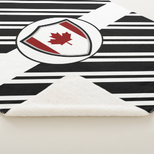 Cobertor Sherpa bandeira canadense