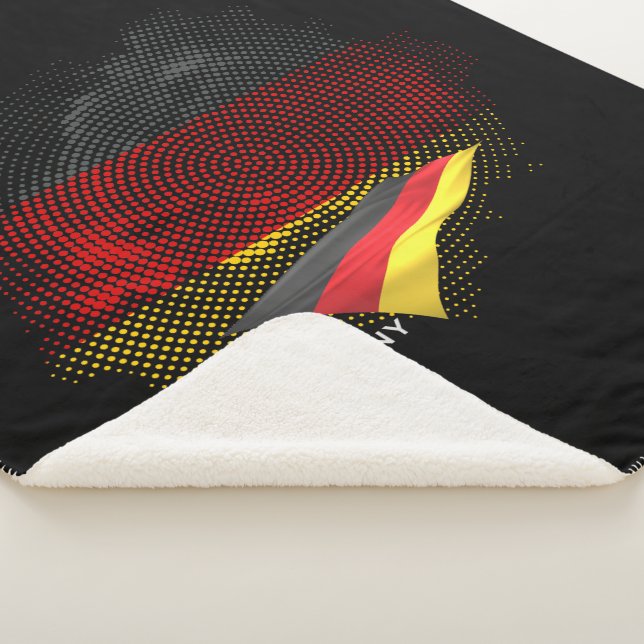 Cobertor Sherpa bandeira da Alemanha (3/4)