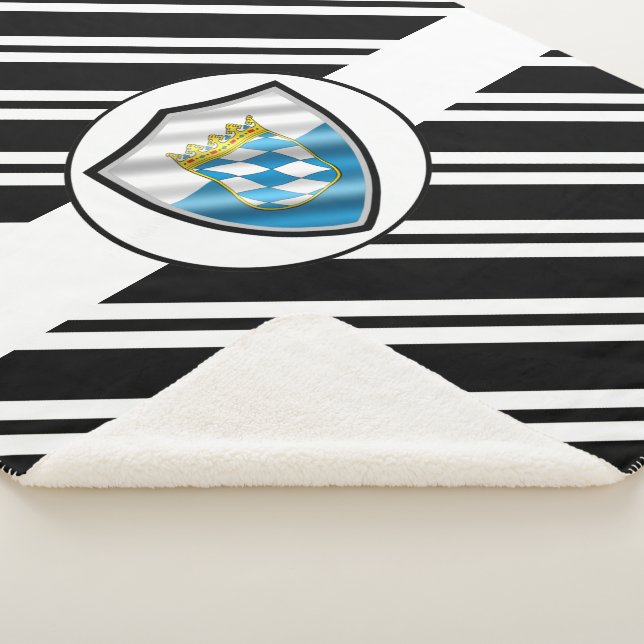 Cobertor Sherpa Bandeira da Baviera (3/4)