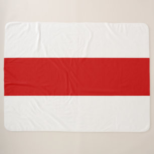 Cobertor Sherpa Bandeira da Bielorrússia (Vermelha e Branca)