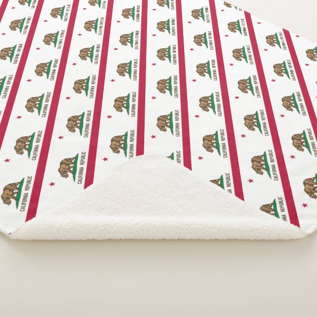 Cobertor Sherpa bandeira da Califórnia (3/4)