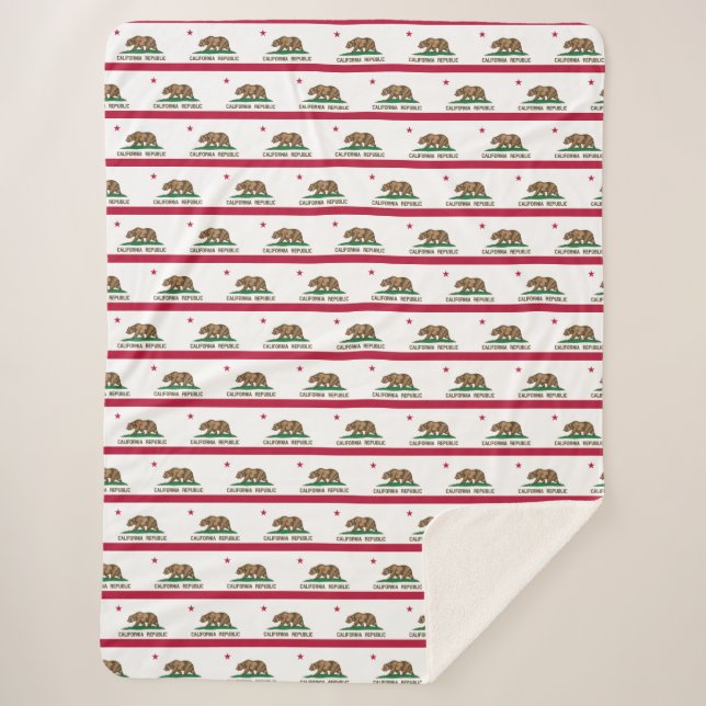 Cobertor Sherpa bandeira da Califórnia (Frente)