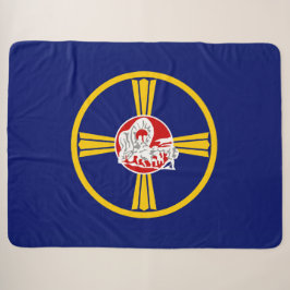 Cobertor Sherpa Bandeira da Cidade de Omaha (Nebraska)