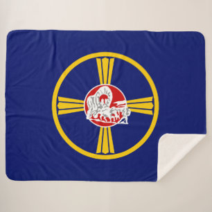 Cobertor Sherpa Bandeira da Cidade de Omaha (Nebraska)