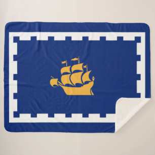 Cobertor Sherpa Bandeira da Cidade do Quebec (Québec, Canadá)