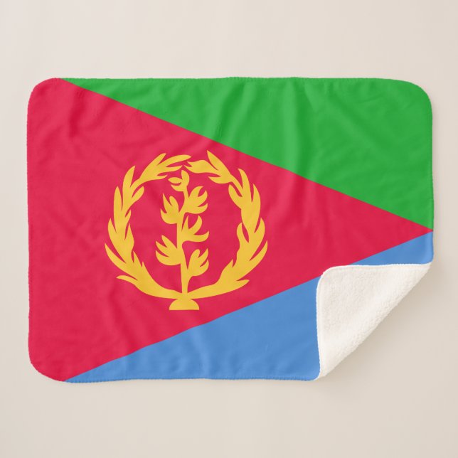 Cobertor Sherpa Bandeira da Eritreia (Frente (Horizontal))