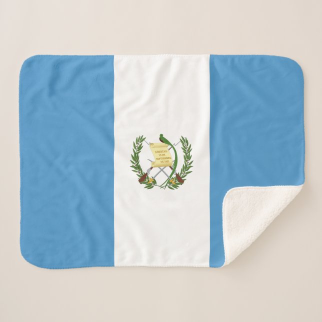 Cobertor Sherpa Bandeira da Guatemala (Frente (Horizontal))