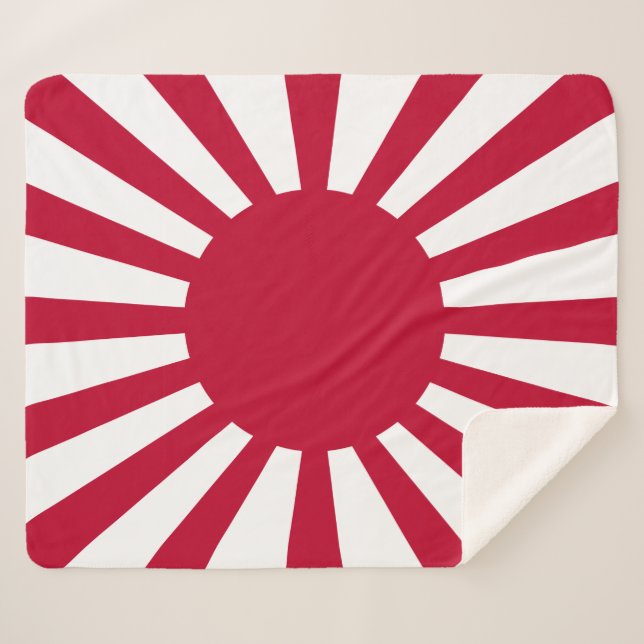 Cobertor Sherpa Bandeira da Guerra Imperial do Japão (Frente (Horizontal))