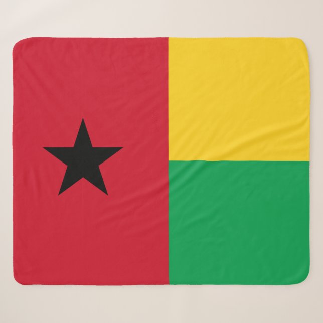 Cobertor Sherpa Bandeira da Guiné-Bissau (Frente (Horizontal))