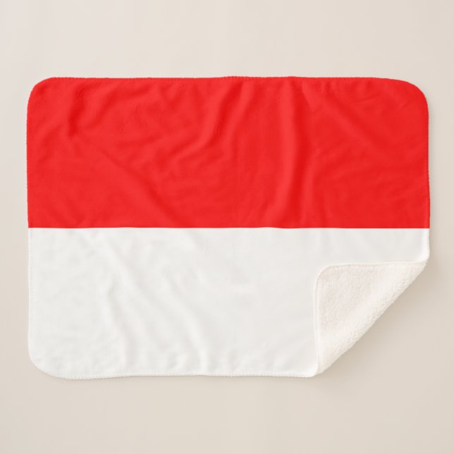 Cobertor Sherpa Bandeira da Indonésia (Frente (Horizontal))