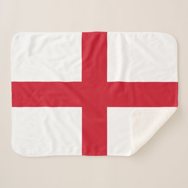 Cobertor Sherpa Bandeira da Inglaterra (Frente (Horizontal))
