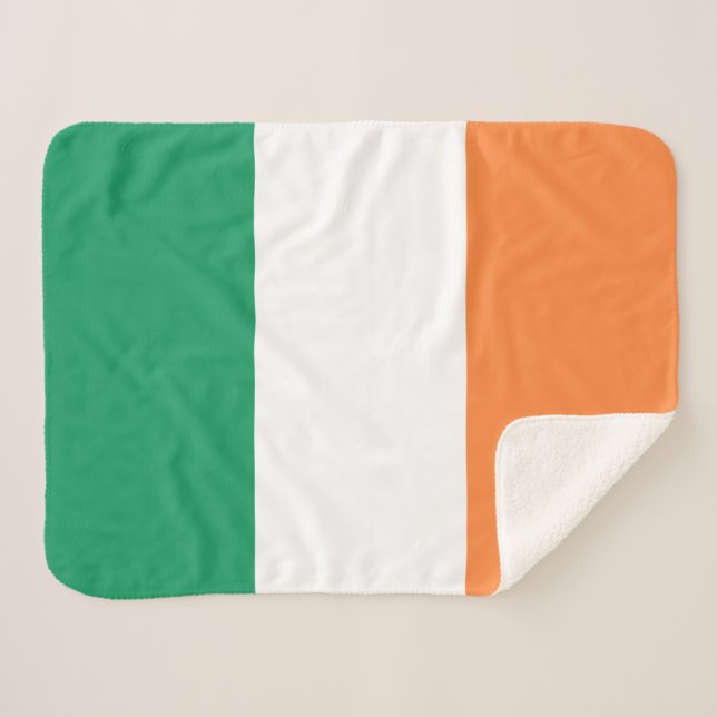 Cobertor Sherpa Bandeira da Irlanda (Frente (Horizontal))