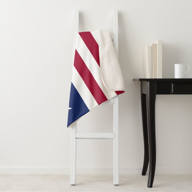 Cobertor Sherpa Bandeira da Libéria (In Situ)