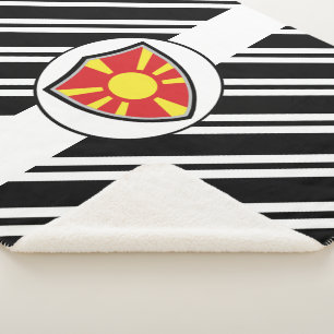 Cobertor Sherpa Bandeira da Macedônia do Norte
