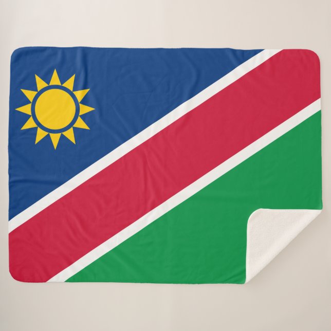 Cobertor Sherpa Bandeira da Namíbia (África Austral) (Frente (Horizontal))