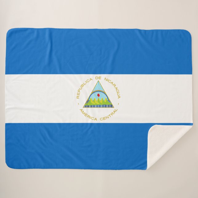 Cobertor Sherpa Bandeira da Nicarágua (Frente (Horizontal))