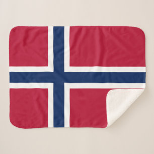 Cobertor Sherpa Bandeira da Noruega
