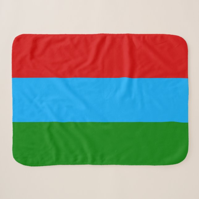 Cobertor Sherpa Bandeira da República da Carélia (Frente (Horizontal))