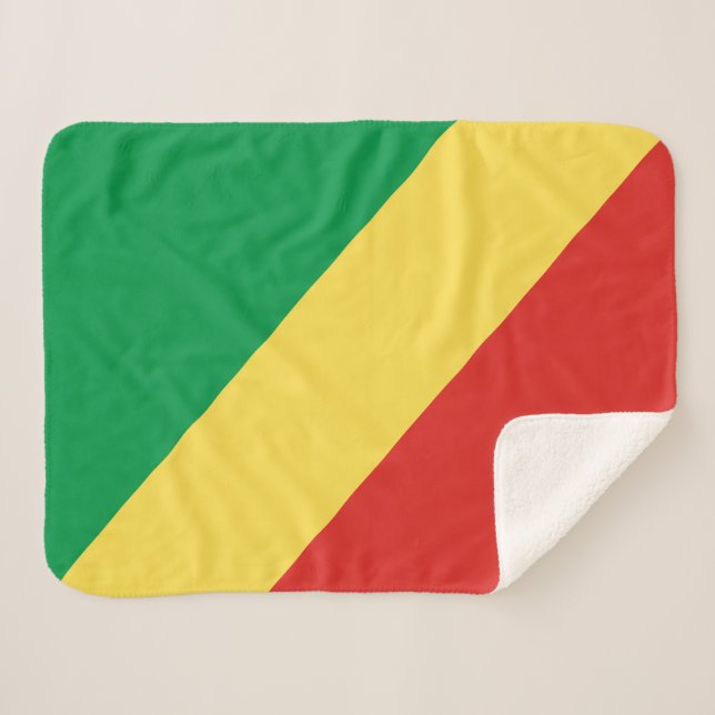 Cobertor Sherpa Bandeira da República do Congo (Frente (Horizontal))