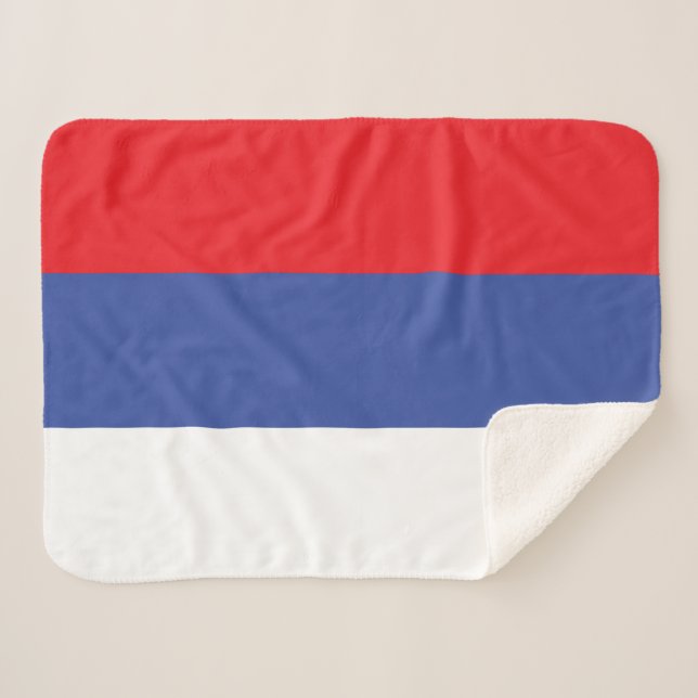 Cobertor Sherpa Bandeira da República Sérvia (Frente (Horizontal))