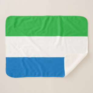 Cobertor Sherpa Bandeira da Serra Leoa