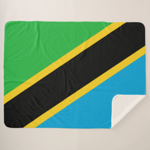 Cobertor Sherpa Bandeira da Tanzânia