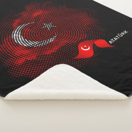 Cobertor Sherpa bandeira da Turquia
