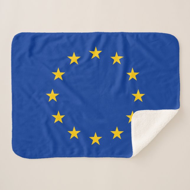 Cobertor Sherpa Bandeira da União Europeia (Frente (Horizontal))