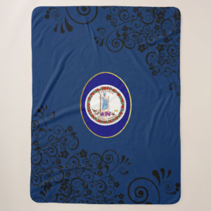 Cobertor Sherpa bandeira da Virgínia