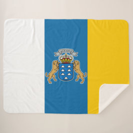 Cobertor Sherpa Bandeira das Canárias (Canárias) (Canárias, Espanh