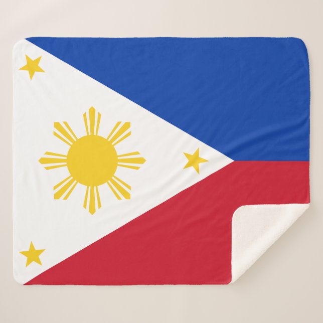 Cobertor Sherpa Bandeira das Filipinas (Frente (Horizontal))