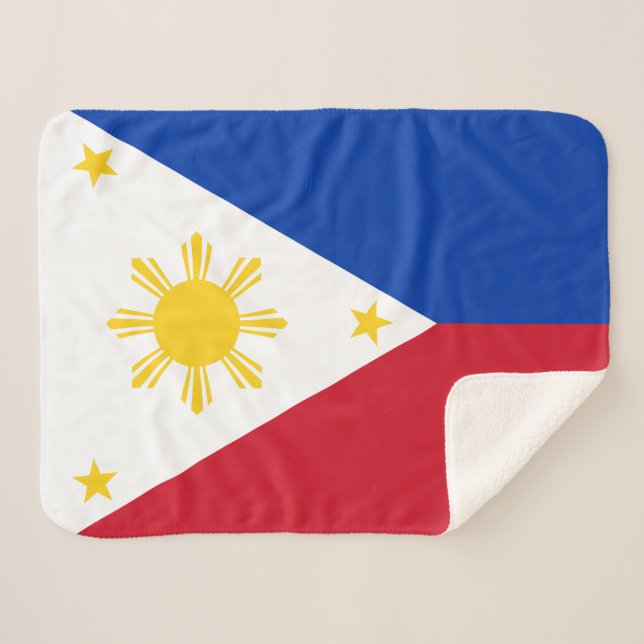 Cobertor Sherpa Bandeira das Filipinas (Frente (Horizontal))