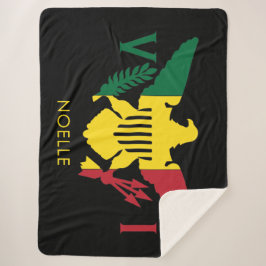Cobertor Sherpa Bandeira das Ilhas Virgens Americanas, Vermelho Ra