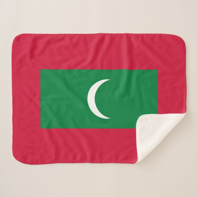 Cobertor Sherpa Bandeira das Maldivas (Frente (Horizontal))