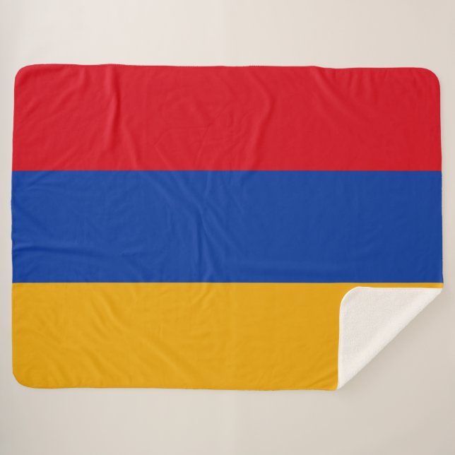 Cobertor Sherpa Bandeira de Arménia (Frente (Horizontal))
