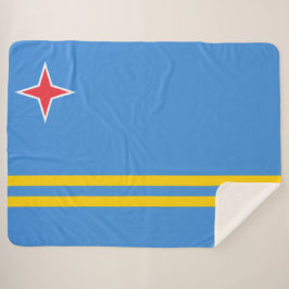 Cobertor Sherpa Bandeira de Aruba