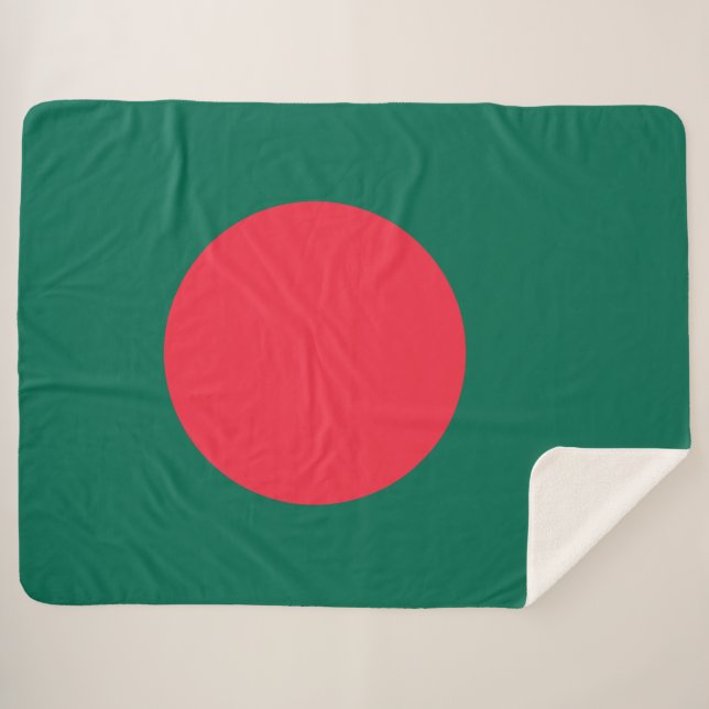Cobertor Sherpa Bandeira de Bangladesh (Frente (Horizontal))