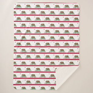 Cobertor Sherpa Bandeira de Califórnia