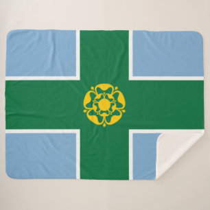 Cobertor Sherpa Bandeira de Derbyshire (Condado de England, Reino 