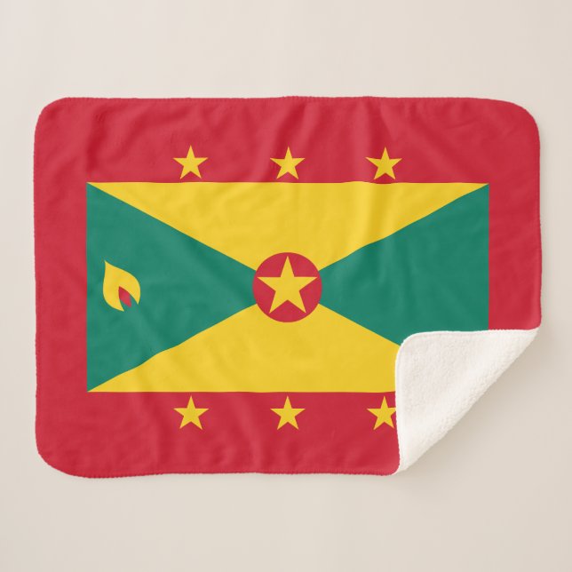 Cobertor Sherpa Bandeira de Granada (Frente (Horizontal))