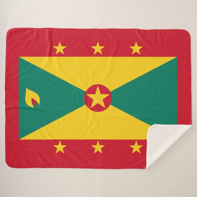 Cobertor Sherpa Bandeira de Granada (Frente (Horizontal))