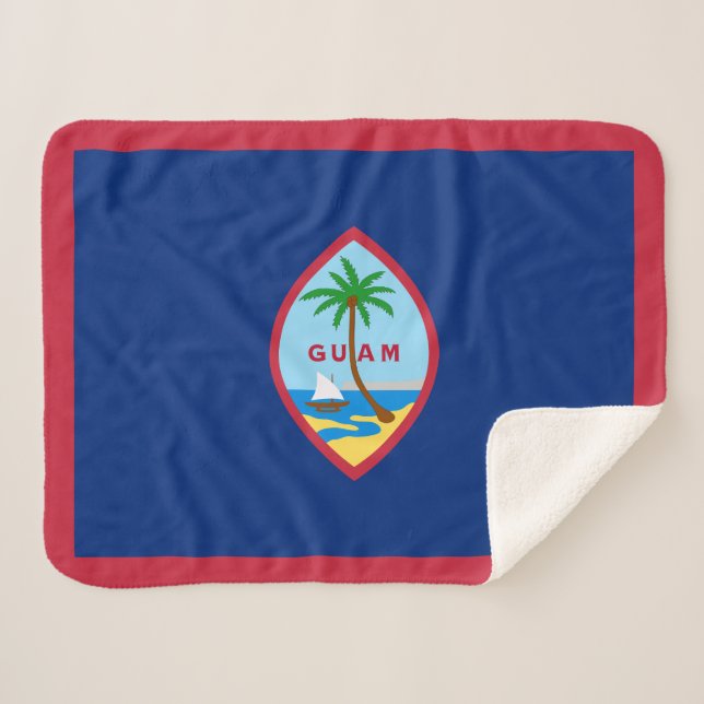 Cobertor Sherpa Bandeira de Guam (Frente (Horizontal))