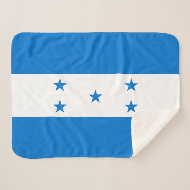 Cobertor Sherpa Bandeira de Honduras (Frente (Horizontal))