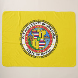 Cobertor Sherpa Bandeira de Honolulu (Havaí)