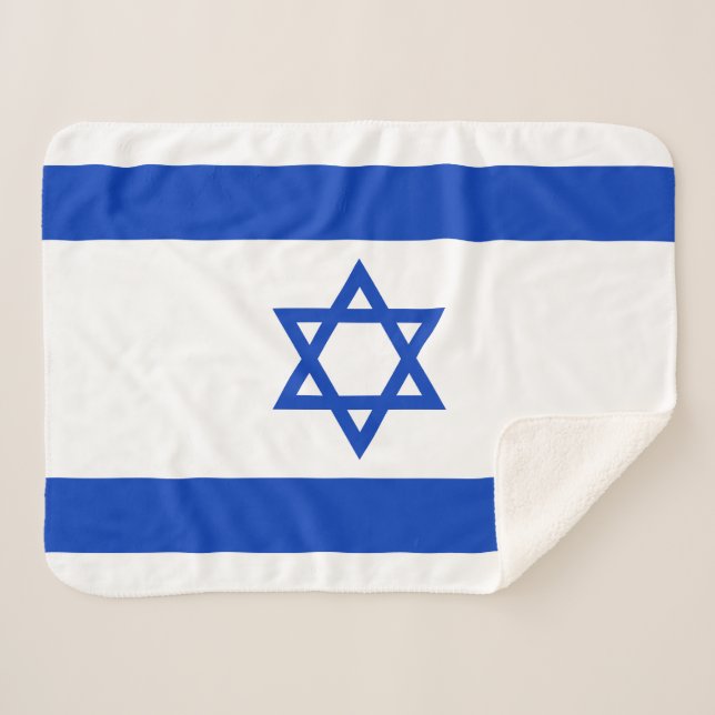 Cobertor Sherpa Bandeira de Israel (Frente (Horizontal))