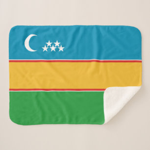 Cobertor Sherpa Bandeira de Karakalpakstan