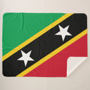 Cobertor Sherpa Bandeira de Kitts e Nevis Santos (Caribe)