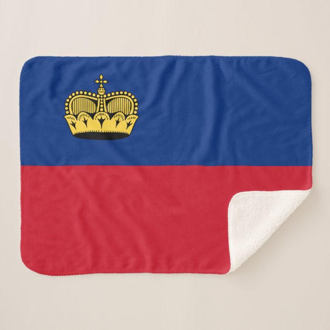 Cobertor Sherpa Bandeira de Liechtenstein (Frente (Horizontal))