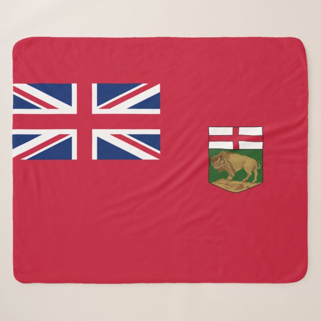 Cobertor Sherpa Bandeira de Manitoba (Frente (Horizontal))